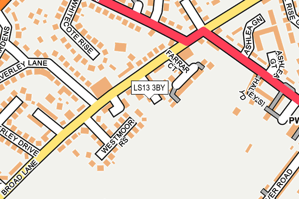 LS13 3BY map - OS OpenMap – Local (Ordnance Survey)