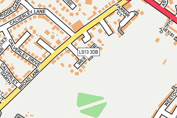 LS13 3DB map - OS OpenMap – Local (Ordnance Survey)