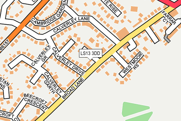 LS13 3DD map - OS OpenMap – Local (Ordnance Survey)