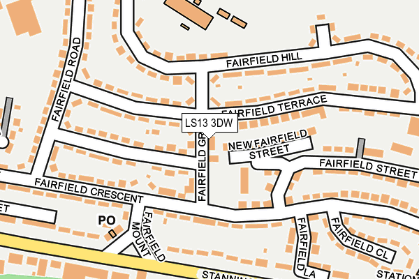 LS13 3DW map - OS OpenMap – Local (Ordnance Survey)