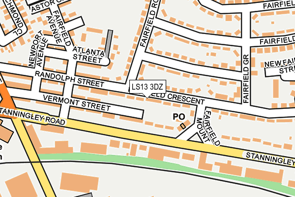 LS13 3DZ map - OS OpenMap – Local (Ordnance Survey)
