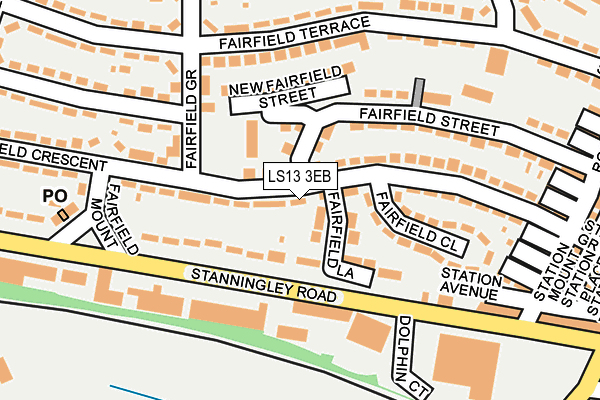 LS13 3EB map - OS OpenMap – Local (Ordnance Survey)
