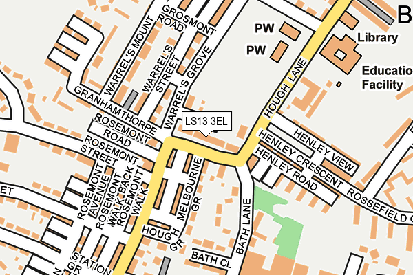 LS13 3EL map - OS OpenMap – Local (Ordnance Survey)