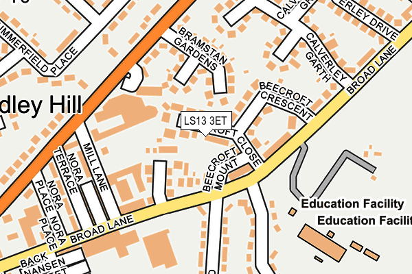 LS13 3ET map - OS OpenMap – Local (Ordnance Survey)