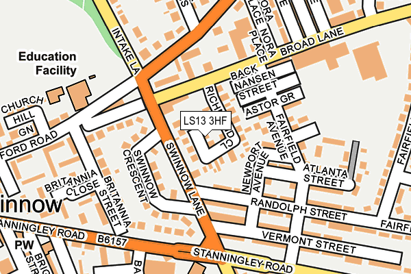 LS13 3HF map - OS OpenMap – Local (Ordnance Survey)