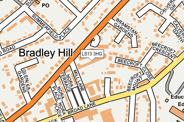 LS13 3HG map - OS OpenMap – Local (Ordnance Survey)
