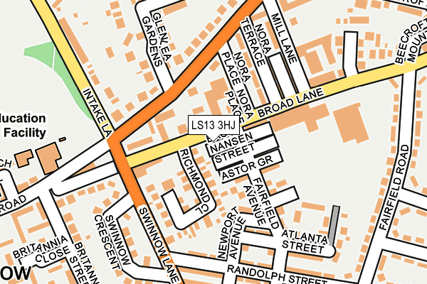 LS13 3HJ map - OS OpenMap – Local (Ordnance Survey)