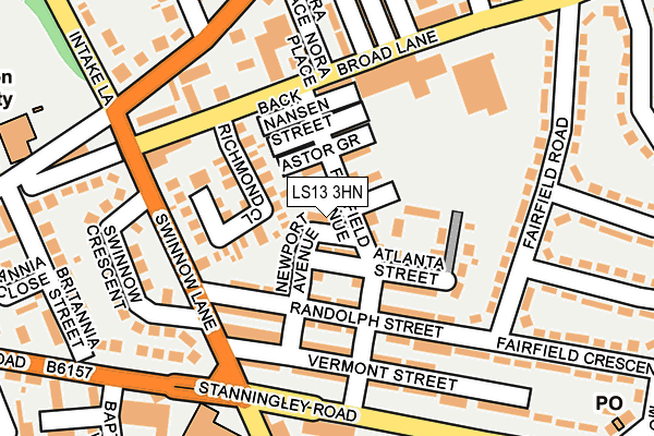 LS13 3HN map - OS OpenMap – Local (Ordnance Survey)