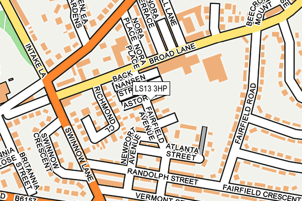 LS13 3HP map - OS OpenMap – Local (Ordnance Survey)