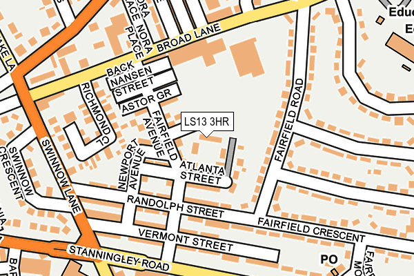 LS13 3HR map - OS OpenMap – Local (Ordnance Survey)