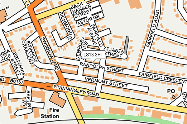 LS13 3HT map - OS OpenMap – Local (Ordnance Survey)