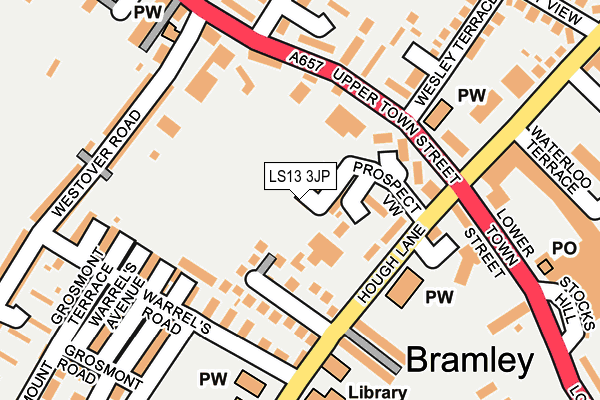 LS13 3JP map - OS OpenMap – Local (Ordnance Survey)