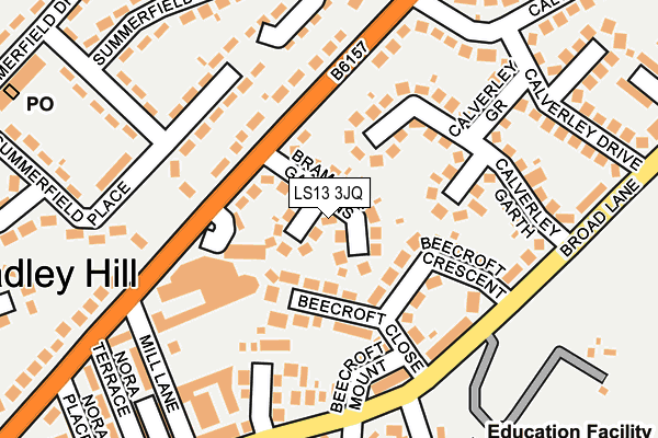 LS13 3JQ map - OS OpenMap – Local (Ordnance Survey)