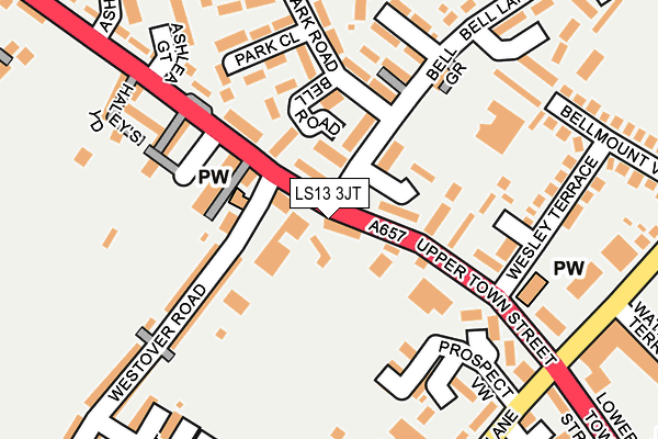 LS13 3JT map - OS OpenMap – Local (Ordnance Survey)