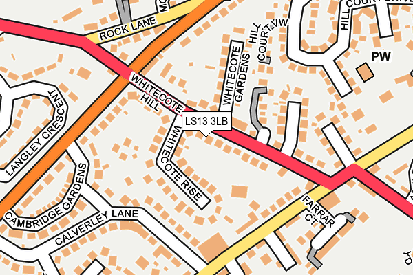 LS13 3LB map - OS OpenMap – Local (Ordnance Survey)