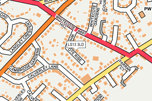 LS13 3LD map - OS OpenMap – Local (Ordnance Survey)