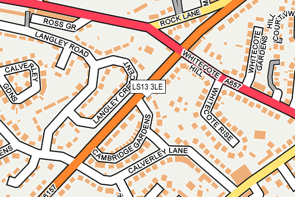 LS13 3LE map - OS OpenMap – Local (Ordnance Survey)