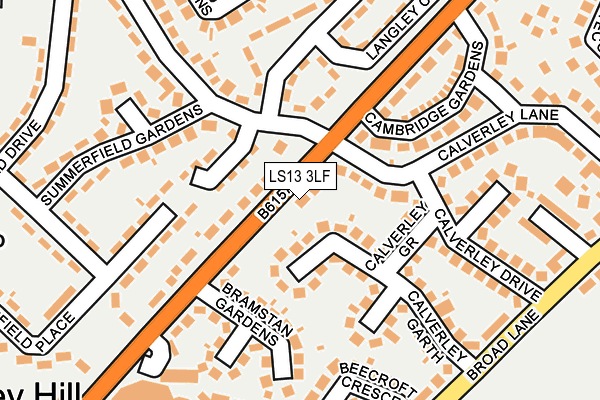 LS13 3LF map - OS OpenMap – Local (Ordnance Survey)