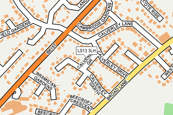 LS13 3LH map - OS OpenMap – Local (Ordnance Survey)