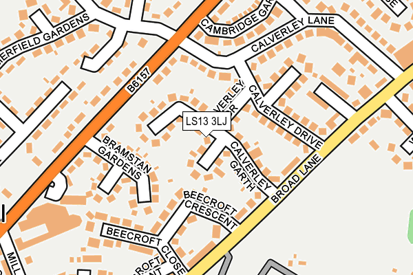 LS13 3LJ map - OS OpenMap – Local (Ordnance Survey)
