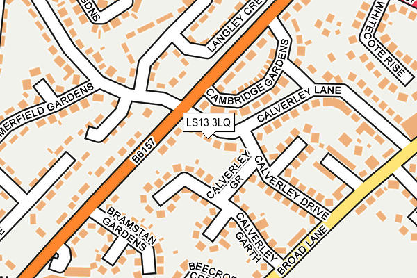 LS13 3LQ map - OS OpenMap – Local (Ordnance Survey)