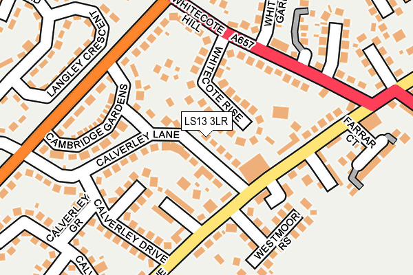 LS13 3LR map - OS OpenMap – Local (Ordnance Survey)