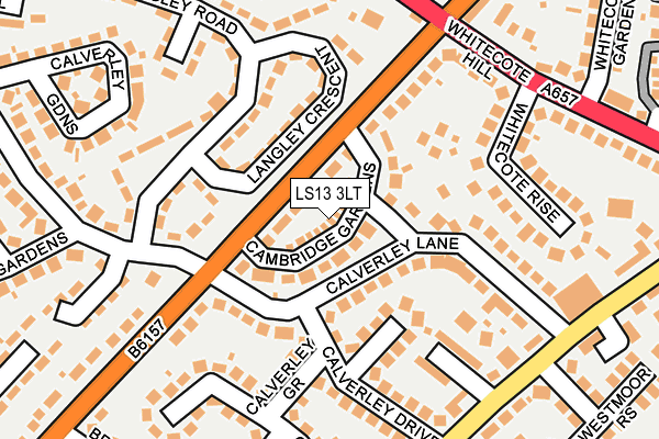 LS13 3LT map - OS OpenMap – Local (Ordnance Survey)