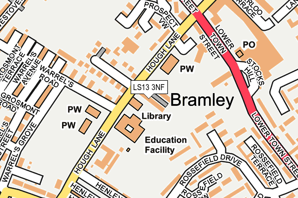 LS13 3NF map - OS OpenMap – Local (Ordnance Survey)