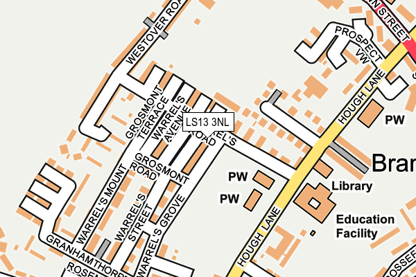 LS13 3NL map - OS OpenMap – Local (Ordnance Survey)