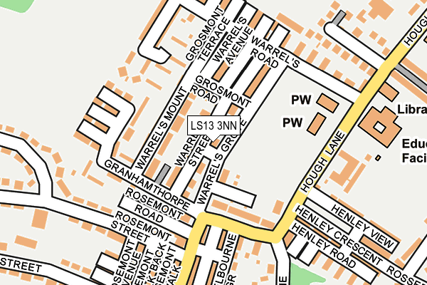 LS13 3NN map - OS OpenMap – Local (Ordnance Survey)