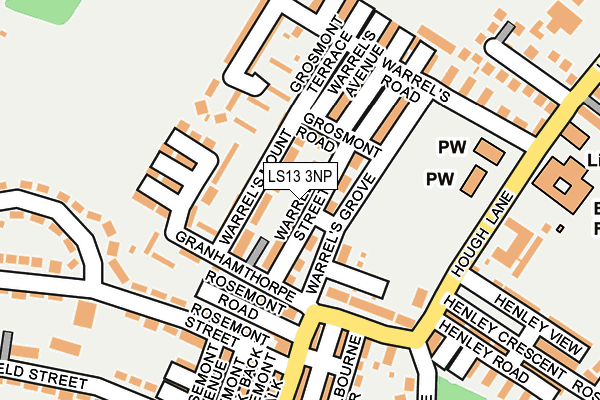 LS13 3NP map - OS OpenMap – Local (Ordnance Survey)