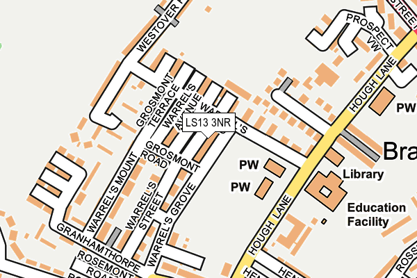 LS13 3NR map - OS OpenMap – Local (Ordnance Survey)