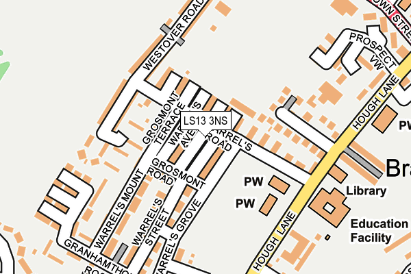 LS13 3NS map - OS OpenMap – Local (Ordnance Survey)