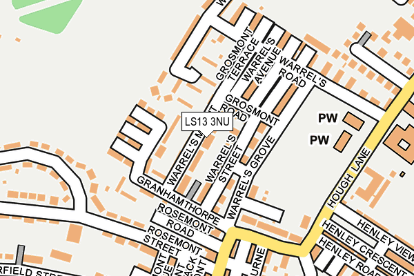 LS13 3NU map - OS OpenMap – Local (Ordnance Survey)