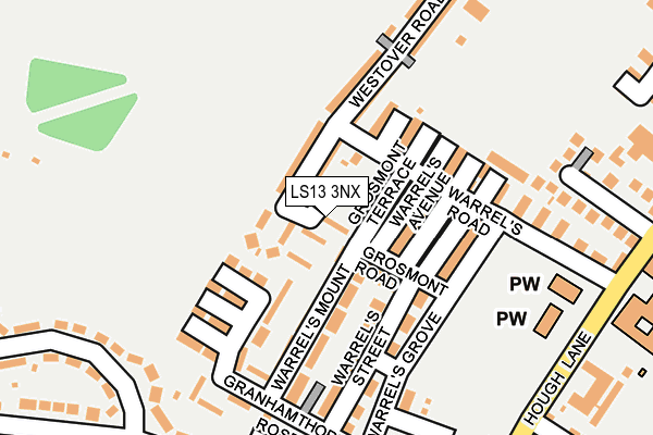 LS13 3NX map - OS OpenMap – Local (Ordnance Survey)