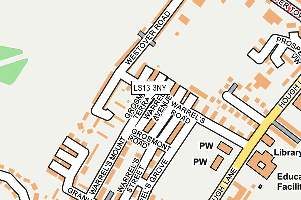 LS13 3NY map - OS OpenMap – Local (Ordnance Survey)