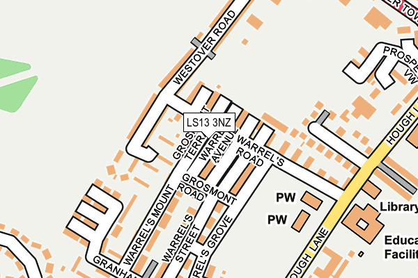 LS13 3NZ map - OS OpenMap – Local (Ordnance Survey)