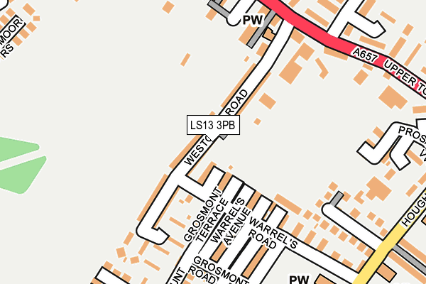 LS13 3PB map - OS OpenMap – Local (Ordnance Survey)