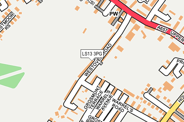 LS13 3PG map - OS OpenMap – Local (Ordnance Survey)