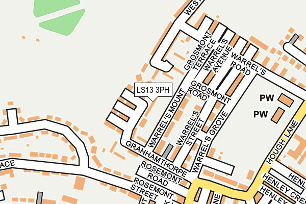 LS13 3PH map - OS OpenMap – Local (Ordnance Survey)