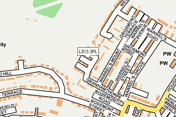 LS13 3PL map - OS OpenMap – Local (Ordnance Survey)