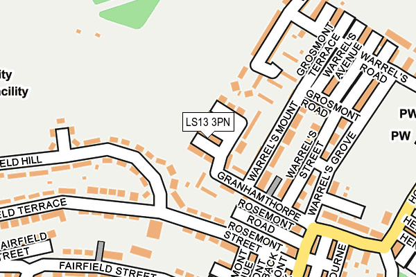 LS13 3PN map - OS OpenMap – Local (Ordnance Survey)