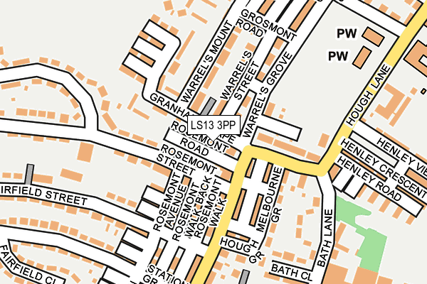 LS13 3PP map - OS OpenMap – Local (Ordnance Survey)