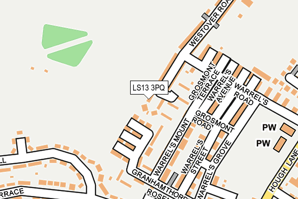 LS13 3PQ map - OS OpenMap – Local (Ordnance Survey)
