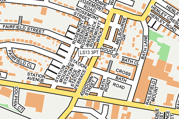 LS13 3PT map - OS OpenMap – Local (Ordnance Survey)