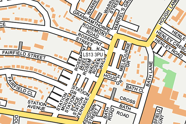 LS13 3PU map - OS OpenMap – Local (Ordnance Survey)