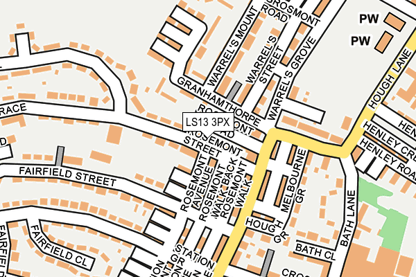 LS13 3PX map - OS OpenMap – Local (Ordnance Survey)