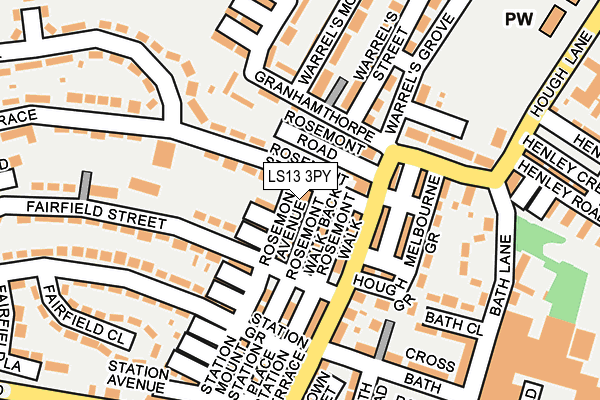 LS13 3PY map - OS OpenMap – Local (Ordnance Survey)