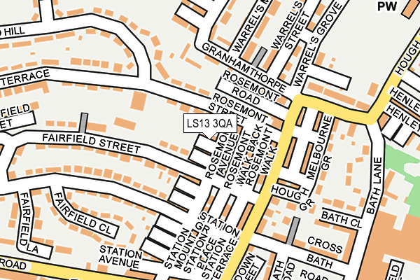 LS13 3QA map - OS OpenMap – Local (Ordnance Survey)