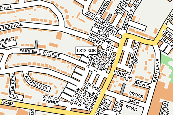 LS13 3QB map - OS OpenMap – Local (Ordnance Survey)